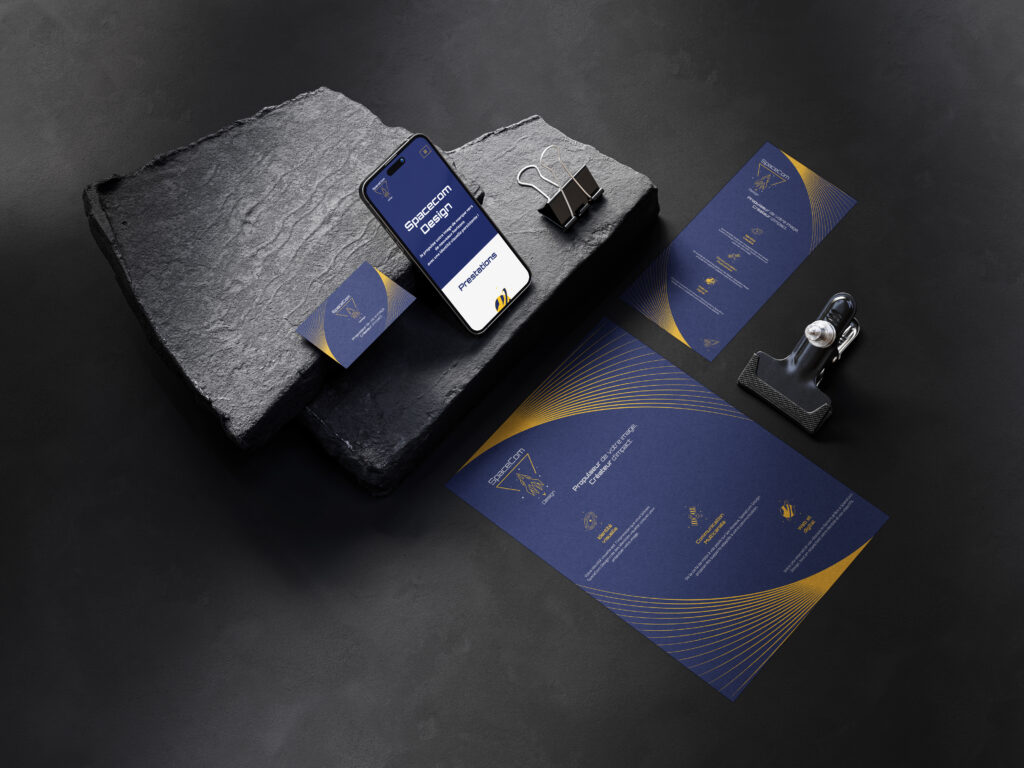 Papeterie identité visuelle Spacecom Design