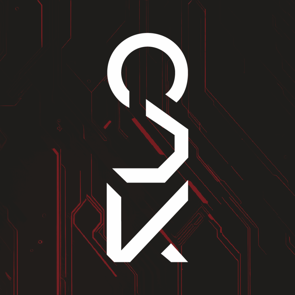 Logo moderne rouge noir Osakou