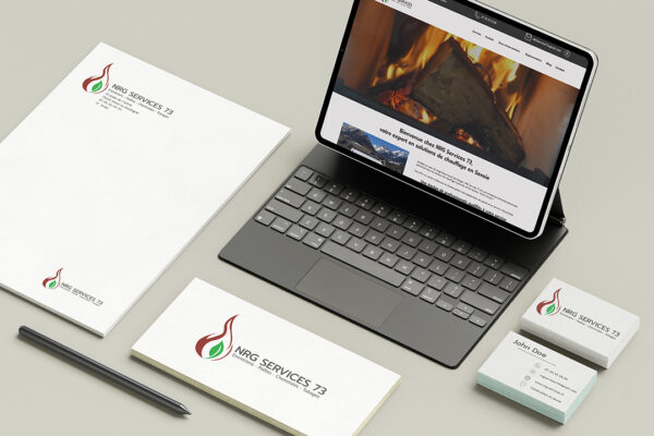 Papeterie et site internet NRGSERVICES 73