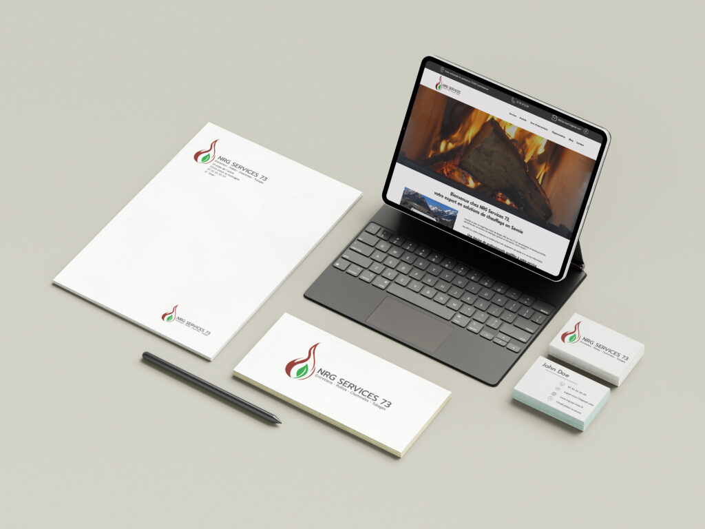 Papeterie et site entreprise NRGServices73