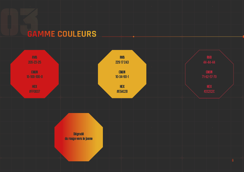 gamme couleur pour la charte de la beacon event